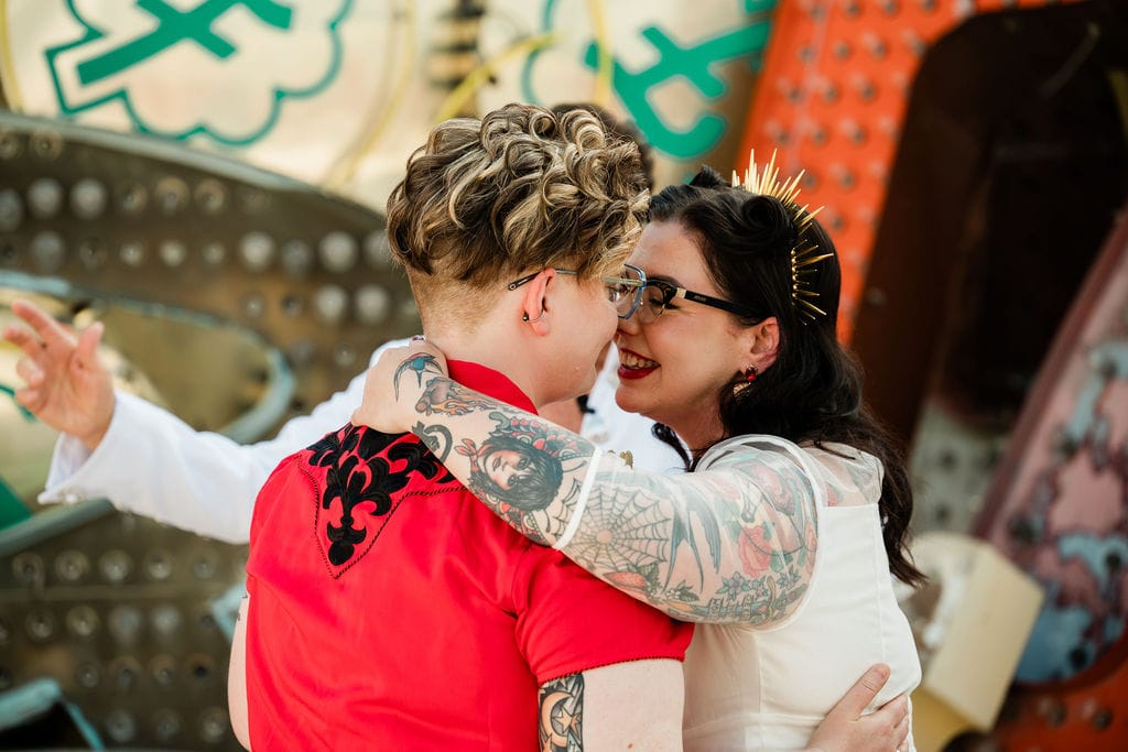 A Neon Museum Elopement with Elvis, Tattoos, and Vegas Lights – photo 2