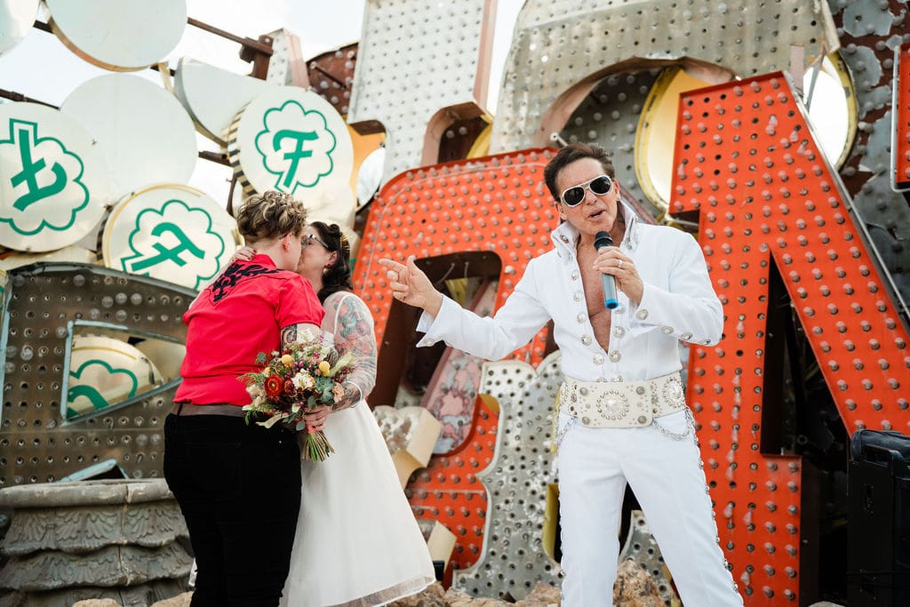 A Neon Museum Elopement with Elvis, Tattoos, and Vegas Lights – photo 6
