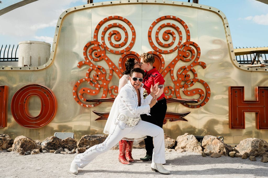 A Neon Museum Elopement with Elvis, Tattoos, and Vegas Lights – photo 9