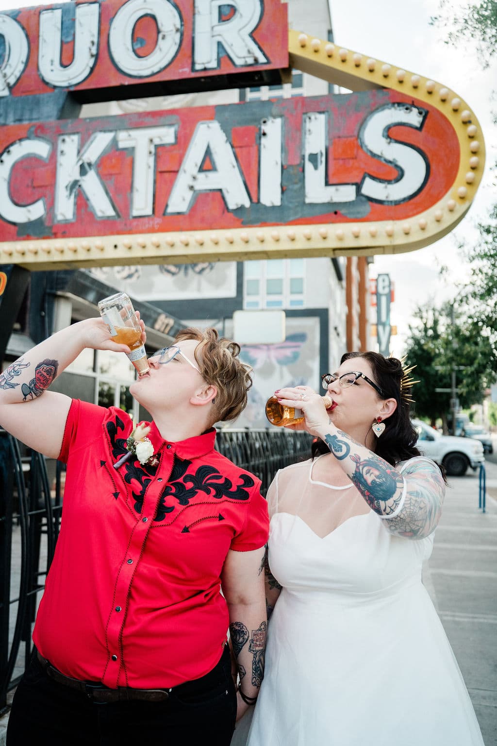 A Neon Museum Elopement with Elvis, Tattoos, and Vegas Lights – photo 19