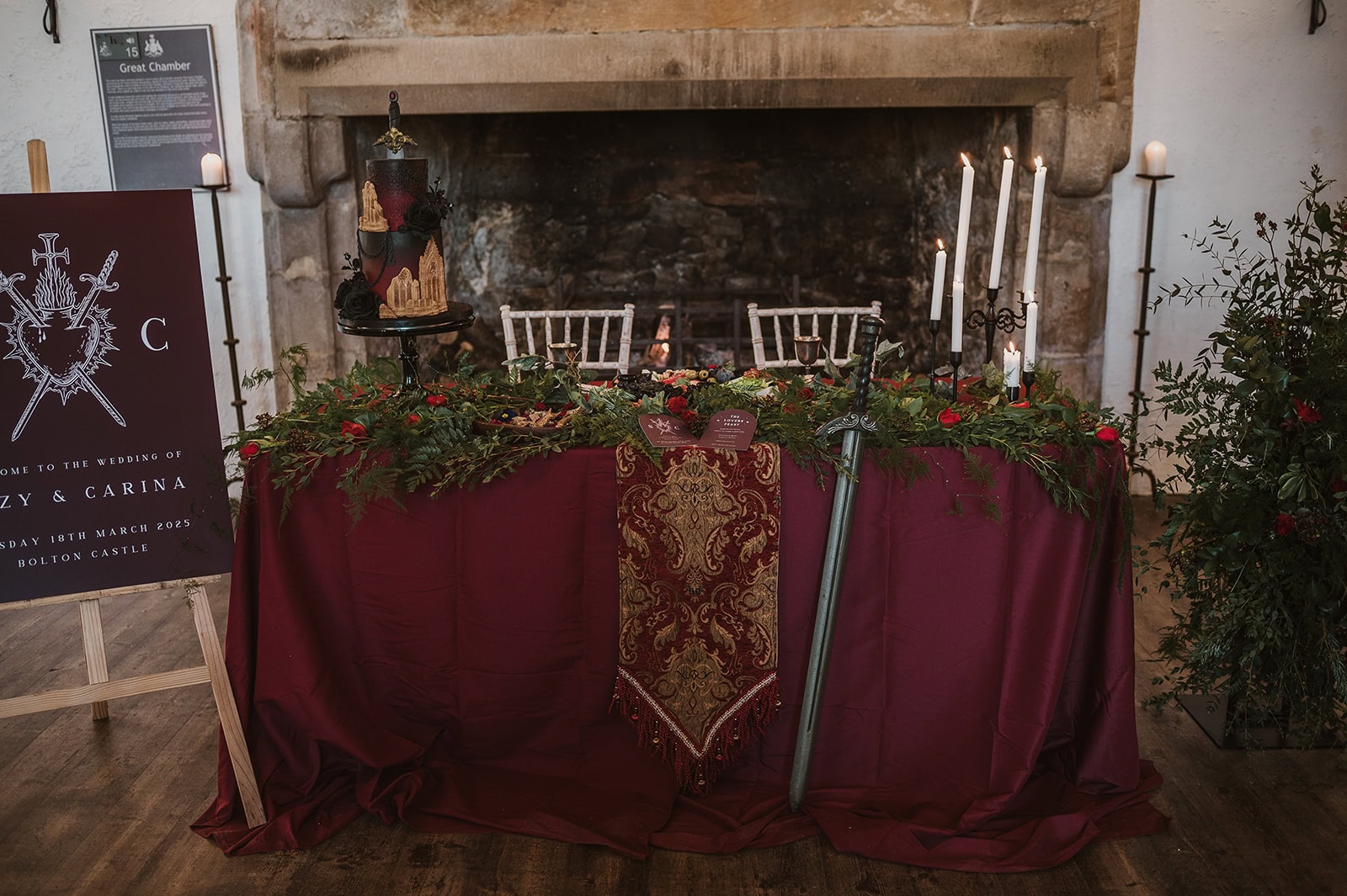 A Castlecore Romantasy Elopement at Bolton Castle – photo 29