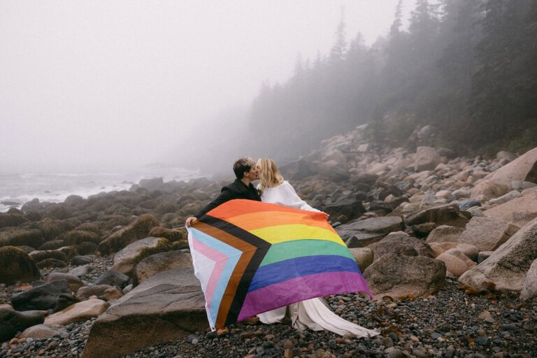 Fog, Wildflowers, and Vows in Acadia National Park