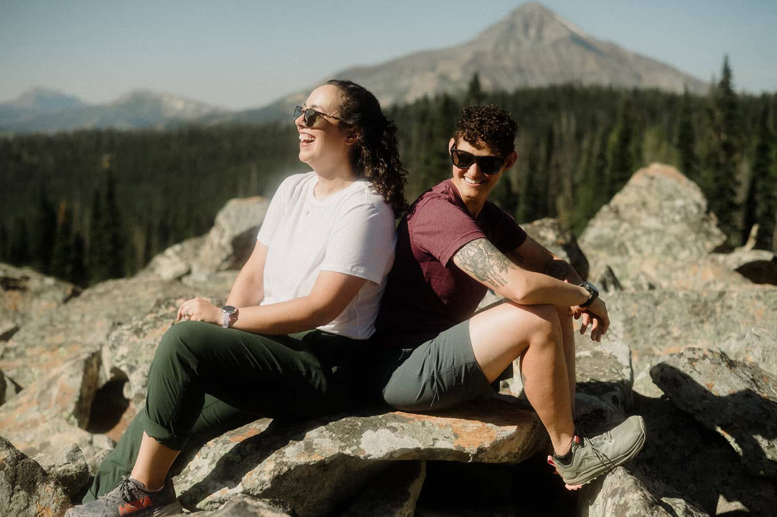 A Cozy Big Sky Hiking Engagement by Honeybee Weddings โ photo 6